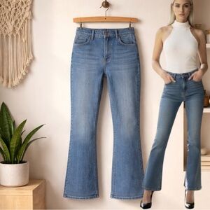 VERONICA BEARD Carly Kick Flare High Rise Light Blue Jeans Size Small